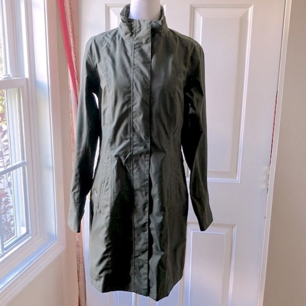 Eddie Bauer Women’s Trench Coat Hunter Green Size S